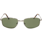 Lee, Polished Silver/Moss Green Lenses
