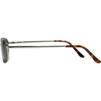 Lee, Polished Silver/Moss Green Lenses