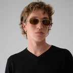 Rush, Matte Silver/Hazelnut Brown Lenses