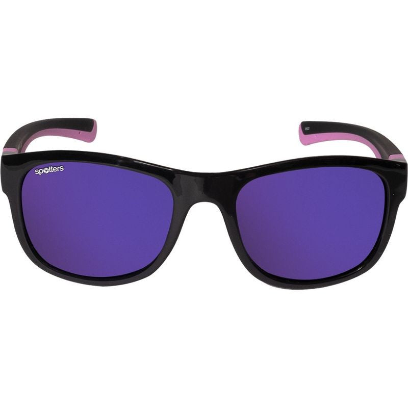 Emu Kids, Gloss Black and Pink/Purple Mirror Polarised Lenses