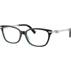 TF2281, Black on Tiffany Blue/Clear Lenses 53 Eye Size