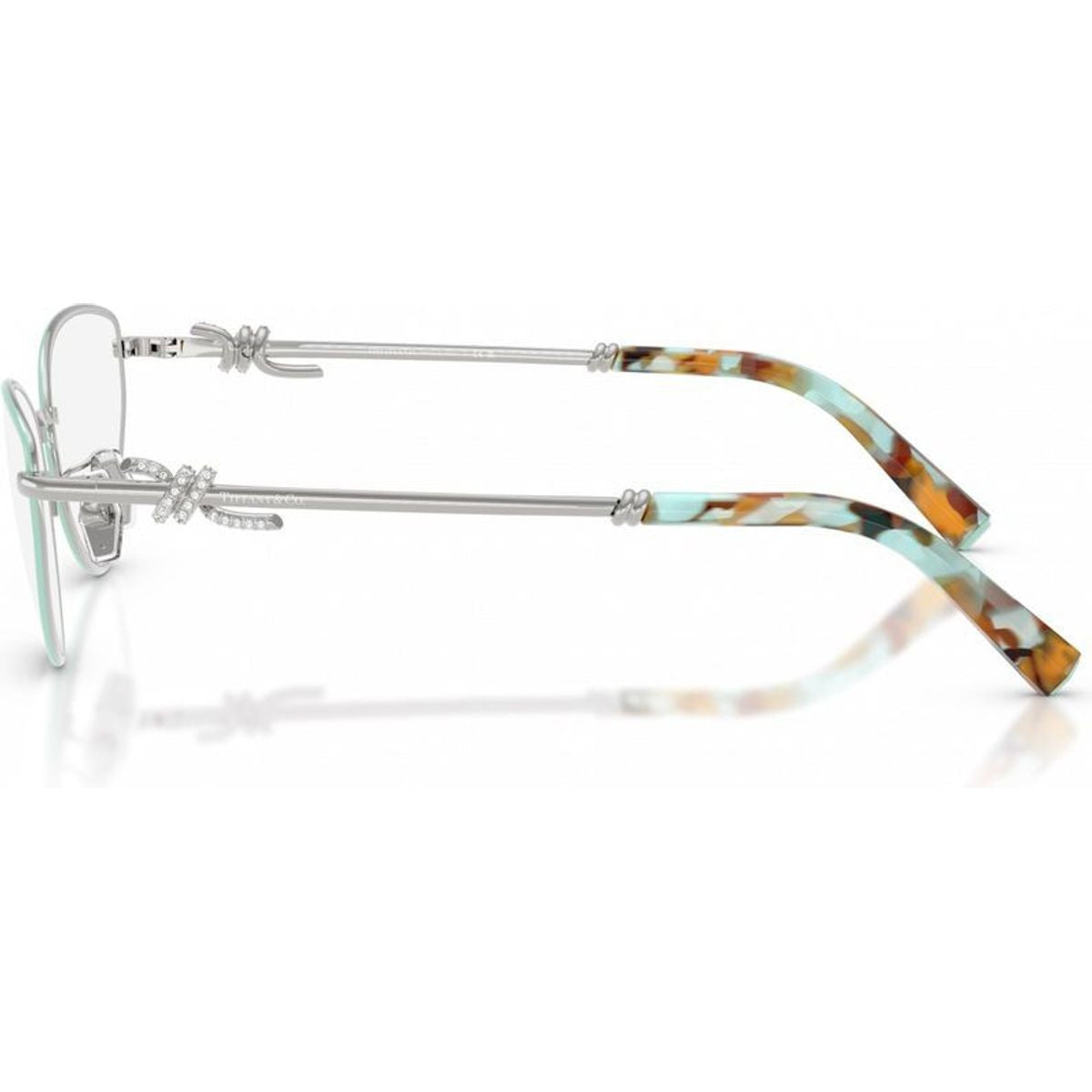 TF1172B, Tiffany Blue on Silver/Clear Lenses 54 Eye Size