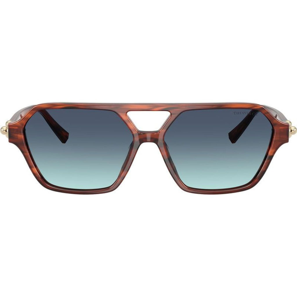 TF4264U, Ruby Striped Havana/Blue Gradient Lenses