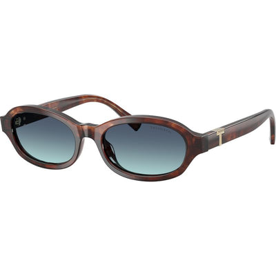 Tiffany & Co. TF4270U Spotted Brown Havana Azure Blue Gradient Angle