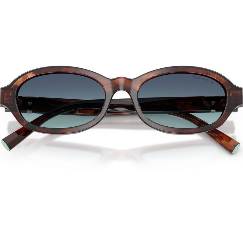 Tiffany & Co. TF4270U Spotted Brown Havana Azure Blue Gradient Front2