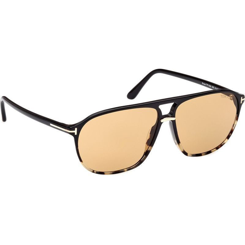Bruce FT1026, Shiny Black and Monocolor/Brown Lenses