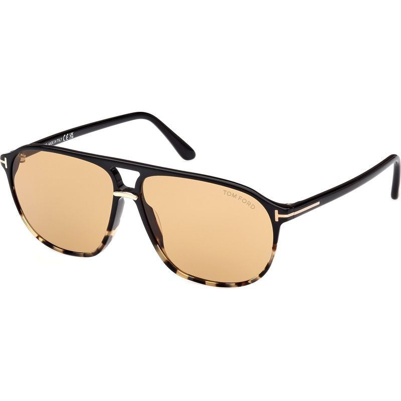 Bruce FT1026, Shiny Black and Monocolor/Brown Lenses