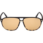 Bruce FT1026, Shiny Black and Monocolor/Brown Lenses