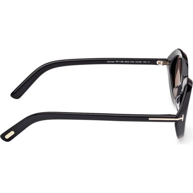 Carmen FT1186, Shiny Black/Smoke Lenses
