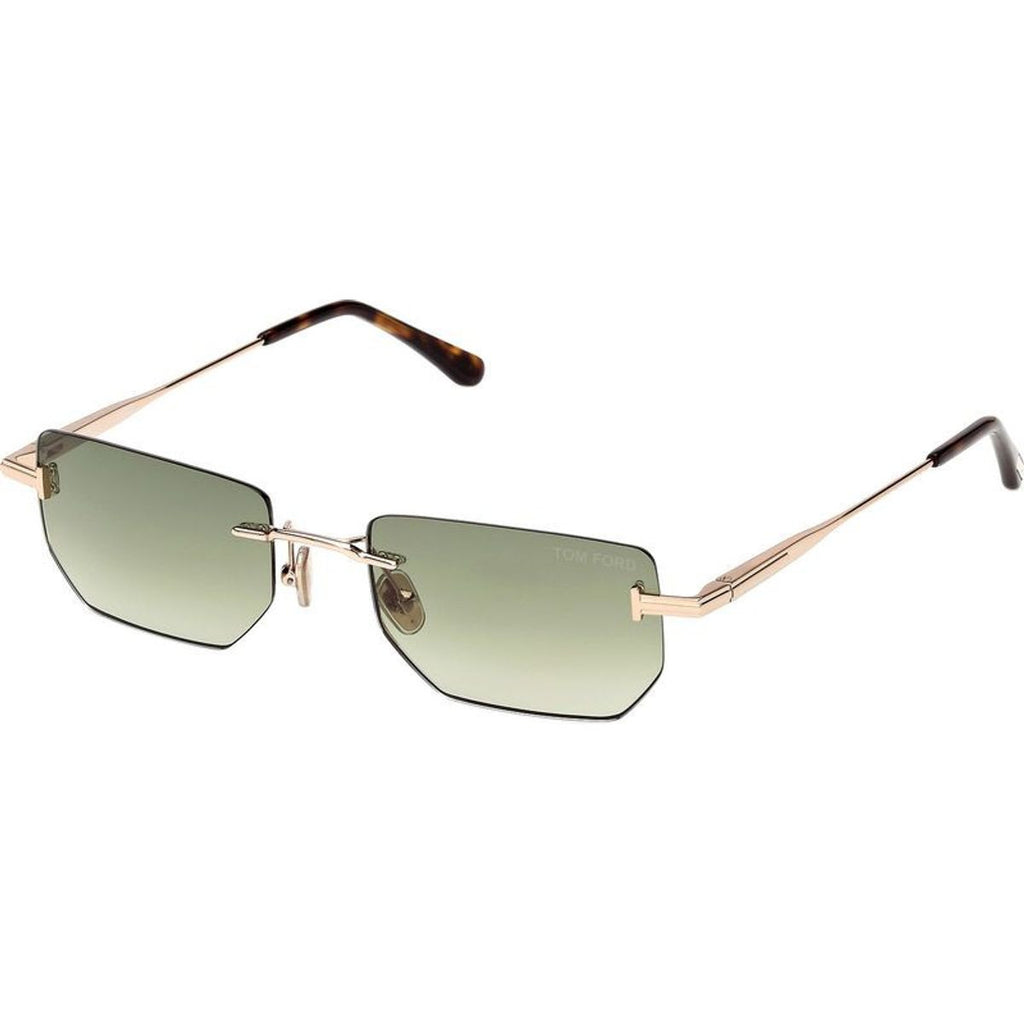 Ethan 02 FT1355, Shiny Rose Gold/Green Gradient Lenses