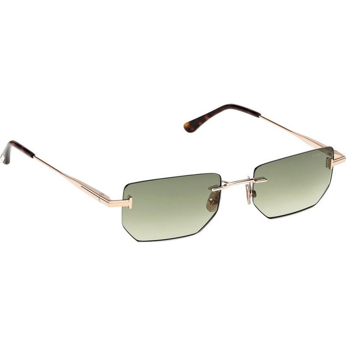 Ethan 02 FT1355, Shiny Rose Gold/Green Gradient Lenses