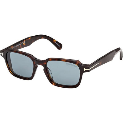 Ezra 02 FT1359, Dark Havana/Blue Glass Lenses