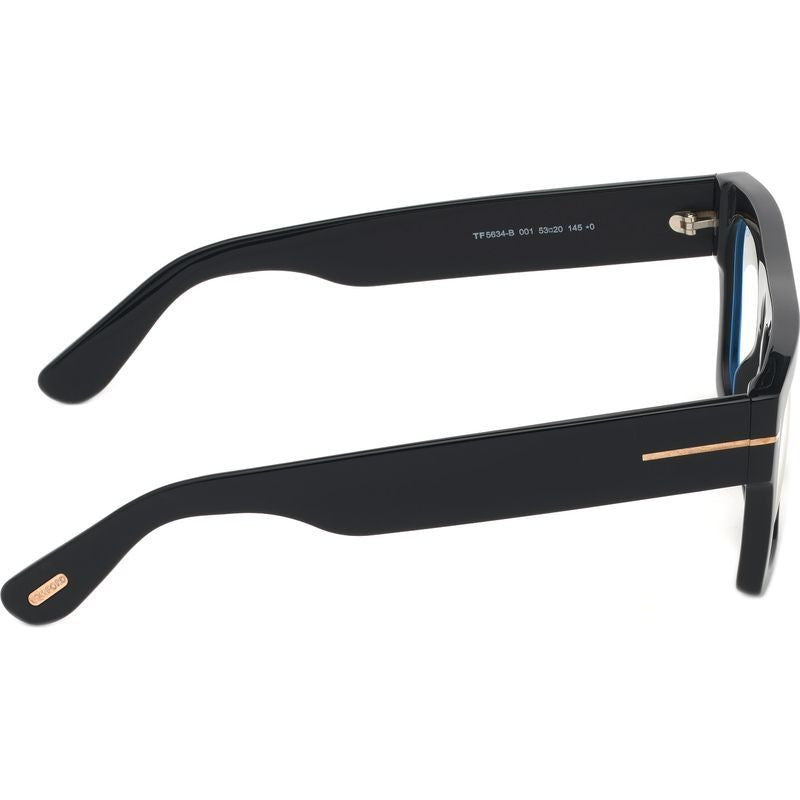 FT5634-B, Shiny Black/Clear Blue Light Lenses
