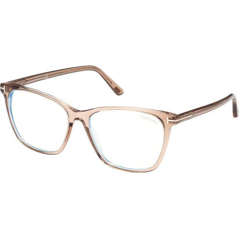 FT5762-B, Shiny Light Brown/Clear Blue Light Lenses