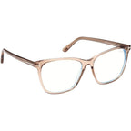FT5762-B, Shiny Light Brown/Clear Blue Light Lenses