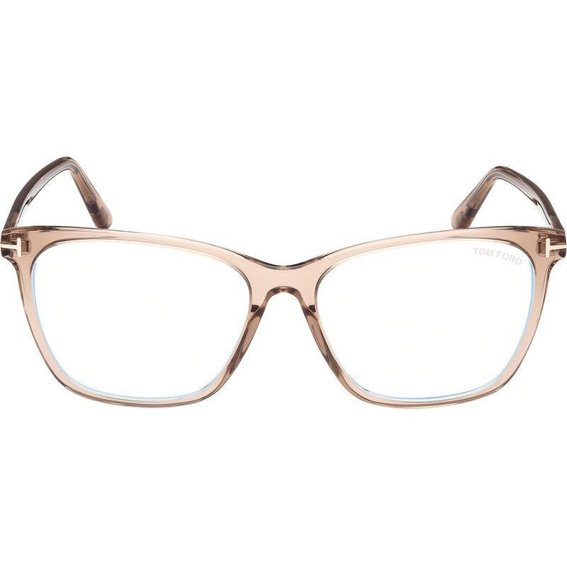 FT5762-B, Shiny Light Brown/Clear Blue Light Lenses
