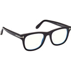 FT5820-B, Shiny Black/Clear Blue Light Lenses