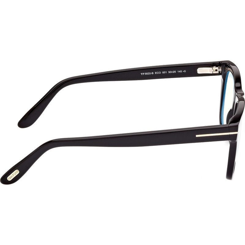 FT5820-B, Shiny Black/Clear Blue Light Lenses