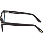 FT5820-B, Shiny Black/Clear Blue Light Lenses