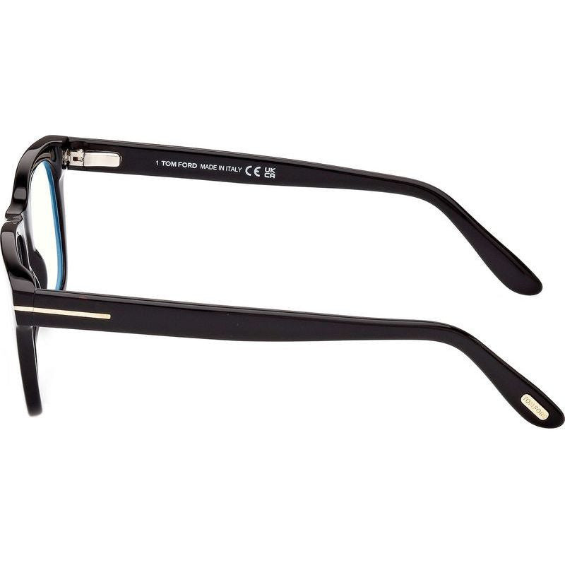 FT5820-B, Shiny Black/Clear Blue Light Lenses