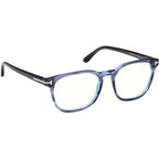 FT5868-B, Striped Blue/Clear Blue Light Lenses