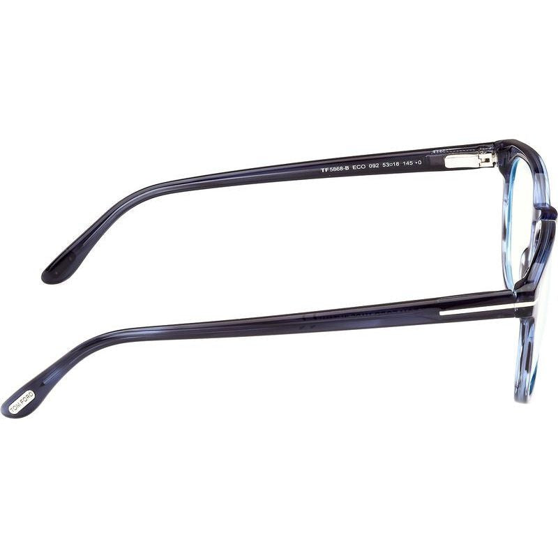 FT5868-B, Striped Blue/Clear Blue Light Lenses
