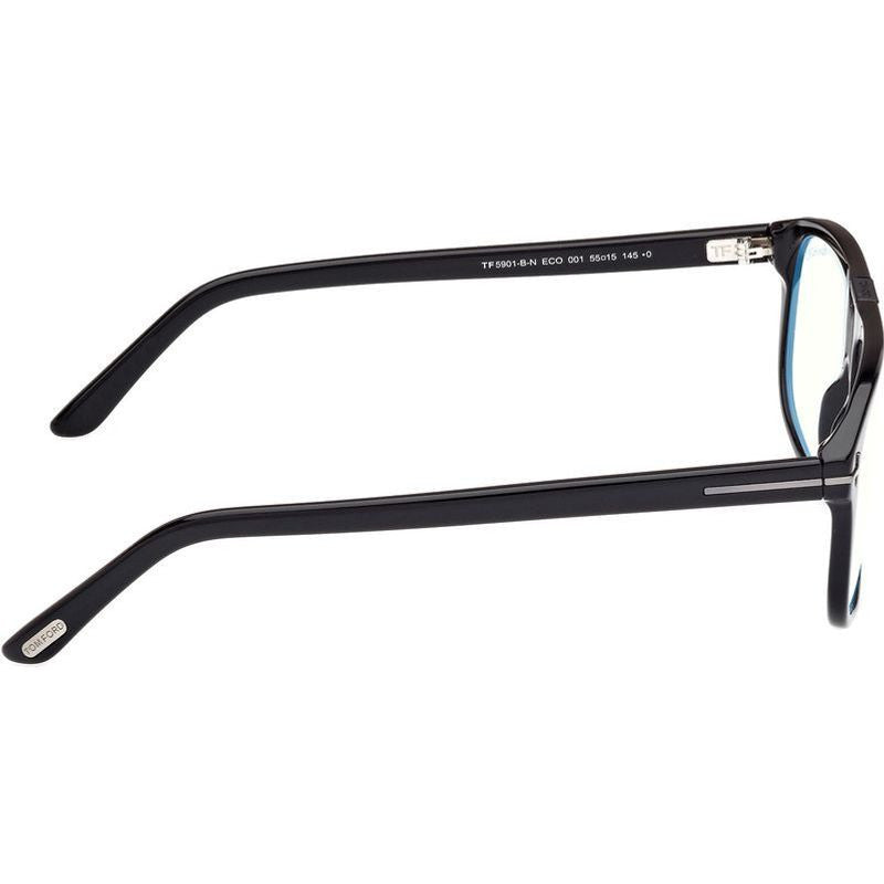 FT5901-B-N, Shiny Black/Clear Blue Light Lenses