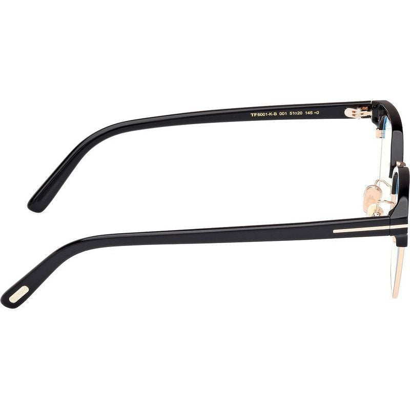 FT6001-K-B, Shiny Black/Clear Blue Light Lenses