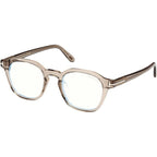 FT6013-K-B, Shiny Light Brown/Clear Blue Light Lenses