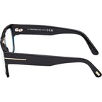 FT6035-B, Shiny Black/Clear Blue Light Lenses