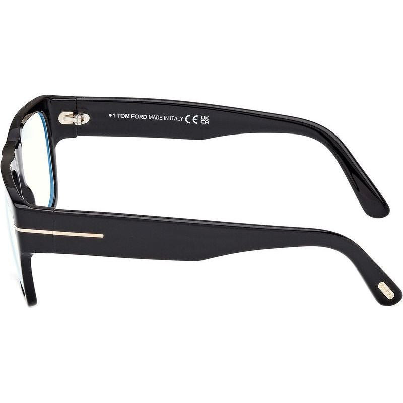 FT6035-B, Shiny Black/Clear Blue Light Lenses