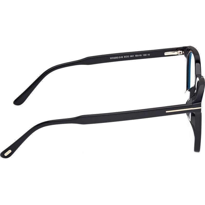 FT6052-D-B, Shiny Black/Clear Blue Light Lenses