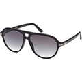 Jeffrey FT0932, Shiny Black/Smoke Gradient Lenses