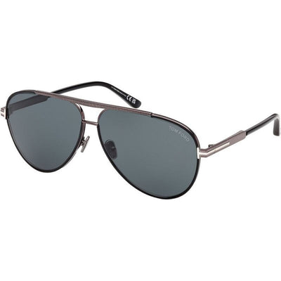 Rupert 02 FT1340, Shiny Black/Blue Lenses