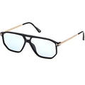 Tom Ford Billie 02 FT1481 Shiny Black Blue Photochromic Angle