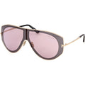 Tom Ford Cade 02 FT1430 Shiny Pale Gold Grey Monocolor Angle
