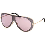 Tom Ford Cade 02 FT1430 Shiny Pale Gold Grey Monocolor Angle