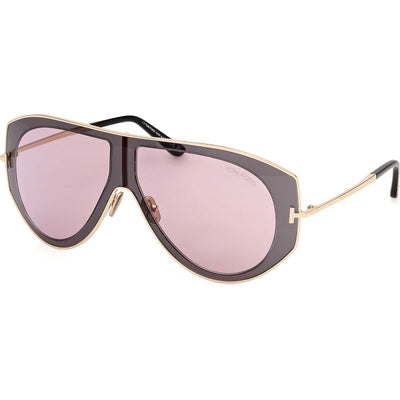 Tom Ford Cade 02 FT1430 Shiny Pale Gold Grey Monocolor Angle
