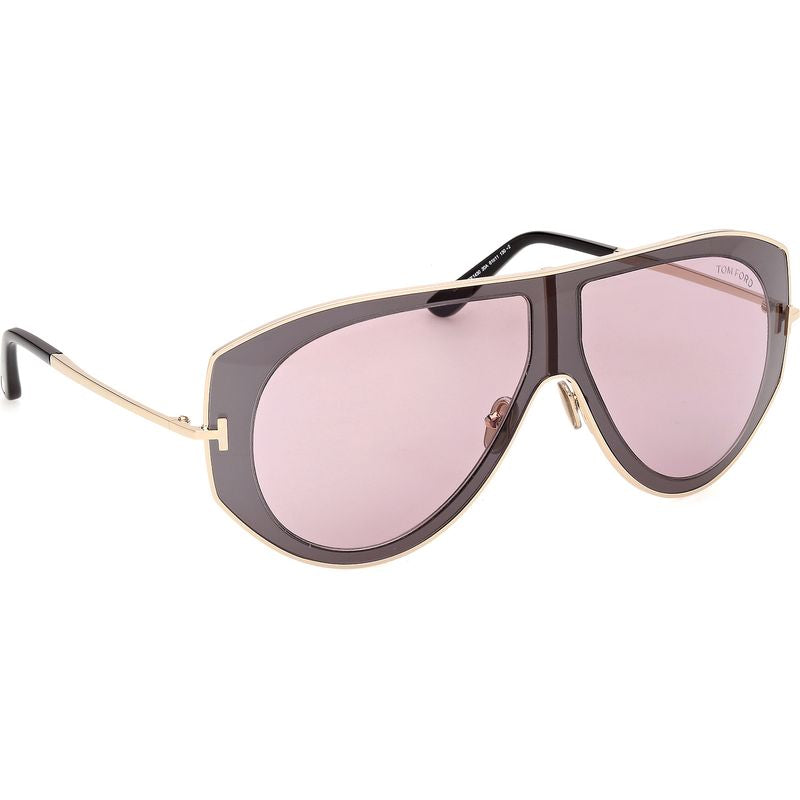 Tom Ford Cade 02 FT1430 Shiny Pale Gold Grey Monocolor Angle2