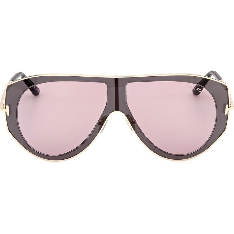 Tom Ford Cade 02 FT1430 Shiny Pale Gold Grey Monocolor Front