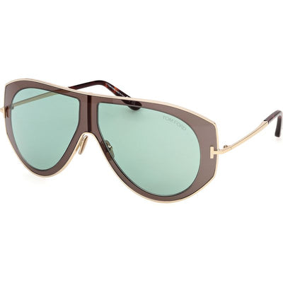Tom Ford Cade 02 FT1430 Shiny Pale Gold Grey Monocolor Green Angle