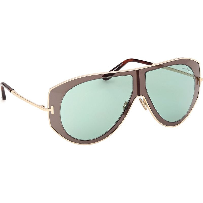 Tom Ford Cade 02 FT1430 Shiny Pale Gold Grey Monocolor Green Angle2