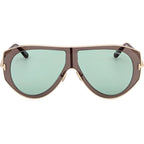 Tom Ford Cade 02 FT1430 Shiny Pale Gold Grey Monocolor Green Front