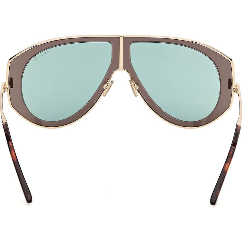 Tom Ford Cade 02 FT1430 Shiny Pale Gold Grey Monocolor Green Inner