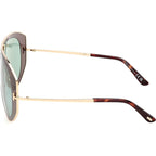 Tom Ford Cade 02 FT1430 Shiny Pale Gold Grey Monocolor Green Side