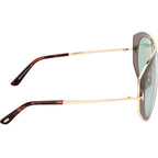 Tom Ford Cade 02 FT1430 Shiny Pale Gold Grey Monocolor Green Side2