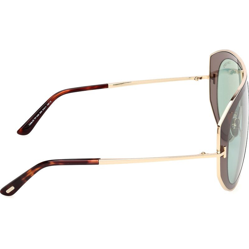 Tom Ford Cade 02 FT1430 Shiny Pale Gold Grey Monocolor Green Side2