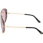 Tom Ford Cade 02 FT1430 Shiny Pale Gold Grey Monocolor Side
