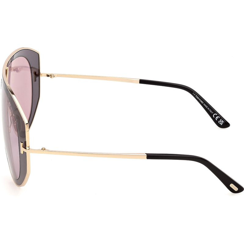 Tom Ford Cade 02 FT1430 Shiny Pale Gold Grey Monocolor Side