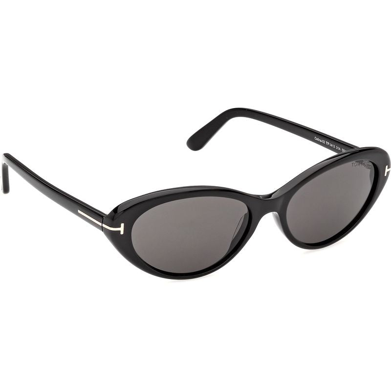 Tom Ford Celina 02 FT1413 Shiny Black Smoke Angle2